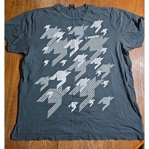 Y2K "Atwater" T‎ Shirt Mens XXL Gray All Over Print AOP Hip Hop Skate Surf USA